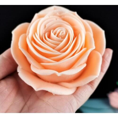 3D Flowers Rose Shape Silicone Mold Cake Chocolate Candle Soap Mould DIY Aromatherarpy Household Decoration Craft Tools
