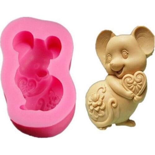3D Duck Mouse Soap Silicone Molds Rabbit Elephant Candle Resin Clay Mold Chocolate Candy Mould Fondant Cake Decorating Tools
