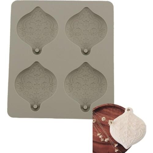 4pcs Set DIY Aromatherapy Silicone Molds Designer Diy Christmas Flower Ball Plaster Concrete Ornament Hanging Epoxy Rersin Molds