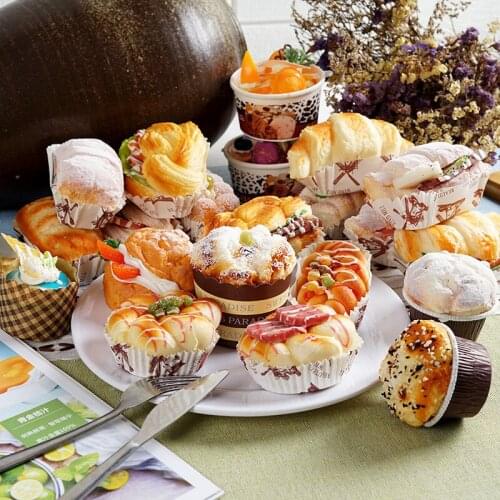 6PCS/set Artificial Cake Fruit Bread Food Model Cabinet Sets of Decorative Ornaments Wedding Decoration Artificial Cake Set