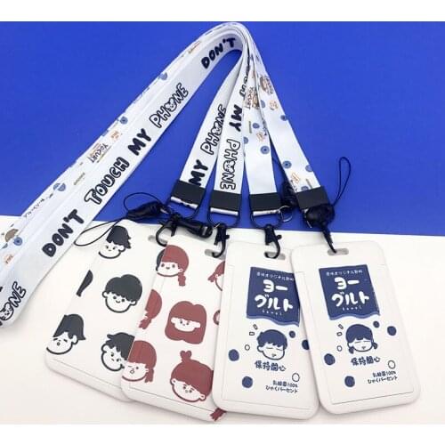Accessories for mobile phones Cartoon lanyard keychain Card holder strap lanyard neck strap Key chain lanyards id badge holder