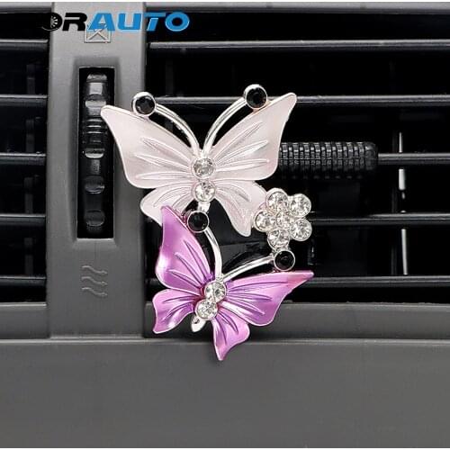 FORAUTO Car Perfume Natural Smell Butterfly Fragrance Air Freshener Air Conditioner Outlet Clip Car-styling Auto Accessories