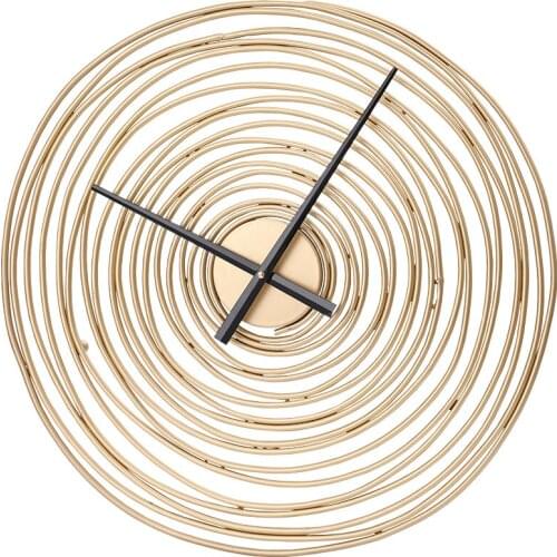 Large Luxury Wall Clock Modern Design Big Nordic Golden Vintage Iron Wall Clock Art Copper Living Room Klok Home Decor WF50WC