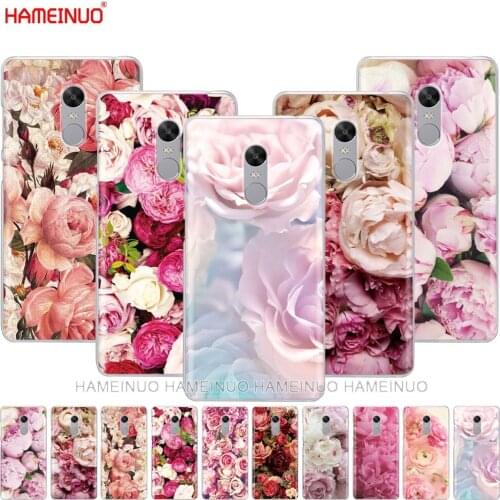 Brilliant Rose Peony pink Flowers girl Cover phone Case for Xiaomi redmi 5 4 1 1s 2 3 3s pro PLUS redmi note 4 4X 4A 5A