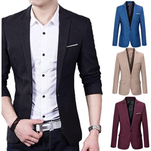 Business Blazer suit jacket Men Fashion Slim Wedding Set British style Vintage Classic Blazers Male suit jacket Christmas Gift