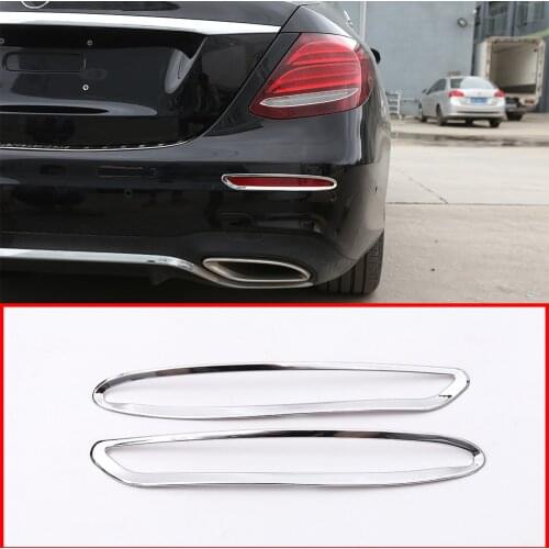 For Mercedes Benz E Class W213 200l E300l 2016-2019 ABS plastic Rear Fog Lamp Light Frame Trim Sedan Car Exterior Accessories