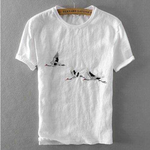 2018 New linen short sleeve t shirt men brand fashion men t-shirt flax casual soft tshirt mens M-3XL camisetas hombre