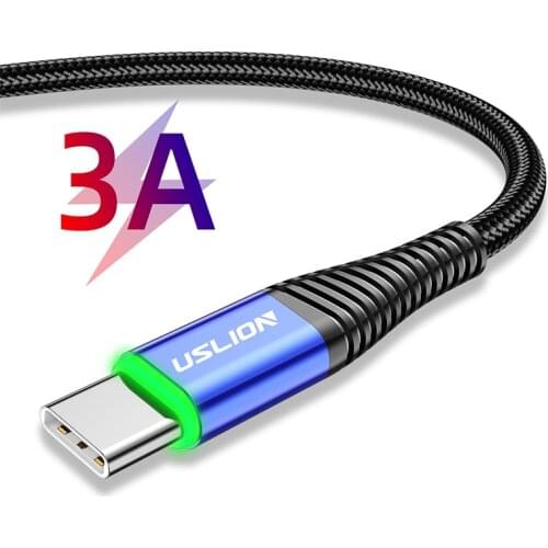 3A USB Type C Cable Fast Chagring Charger Type-c Cable For Samsung S21 S20 Xiaomi Mi 10 9 Oneplus 8 Pro Huawei USB C Data Cable