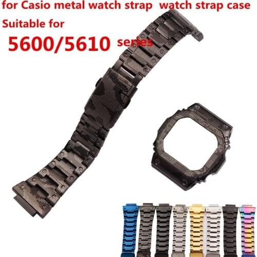 Watch accessories suitable for Casio G-SHOCK DW-5600 5035 GW-M5610 camouflage case strap
