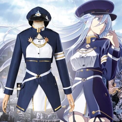Anime Comic 86 eighty six Cosplay Costumes Vladilena Milize Cosplay Costume Uniforms Clothes Suits Dresses Blue Wears Clothing