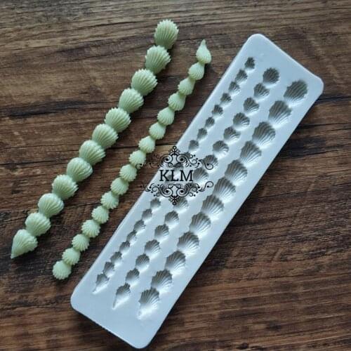 Little Shells Long Strip Silicone Chocolate DIY Baking Tools Fondant Cake Decorating Silicone Molds