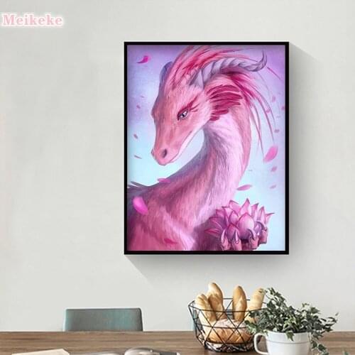 DIY 5D Mosaic Resin Picture Full Drill Round Diamond Chinese Myth Dragon Painting Kit Rhinestone Drawing for Room Decor
