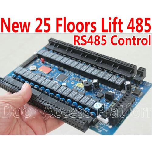 Newest 25 Floors Lift Access Controller Panel,Elevator PCB Board with RS485 1200Meters Communication Distance PC software kit