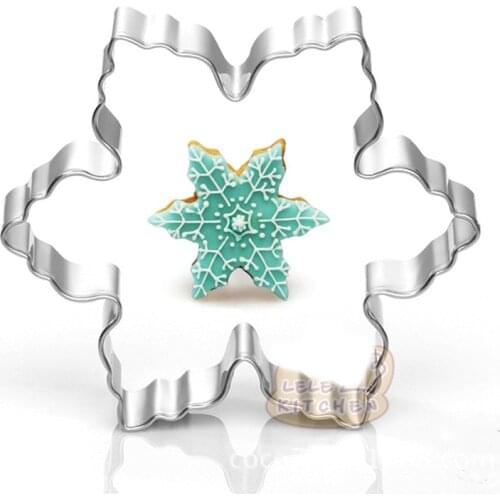 Christmas Snow Shape Mold for Cookies Stainless Steel Biscuit Mould Cake Pastry Tools Baking