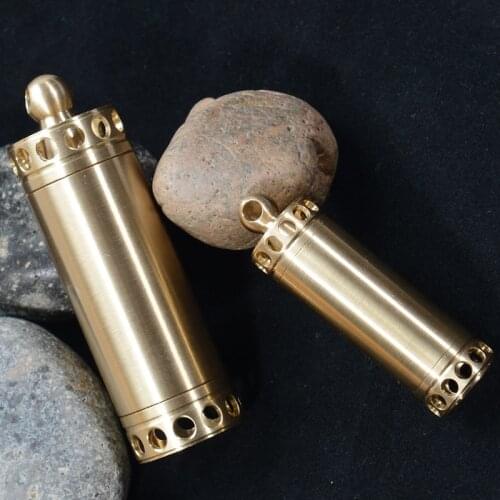 S/L Brass Seal Waterproof Bottles Receive Canister Bottle EDC Tool For First Aid Camping Expedition