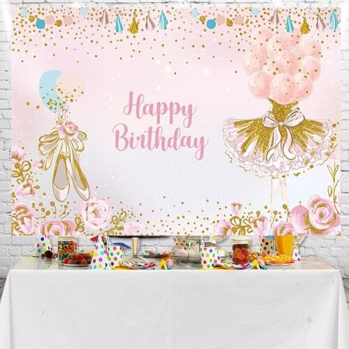 Sensfun Happy Birthday Rainbow and flowers Photo Party Background Vinyl Booth Props Photocall Background Photo Studio Banner
