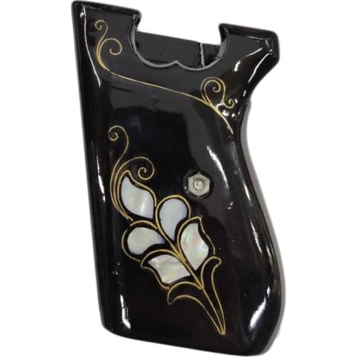 Check Visor Laser Cut Pearl Embroidered One-Piece Grips Mod.02