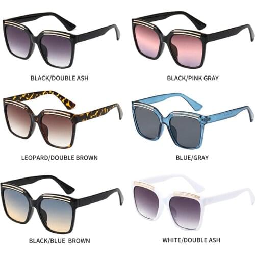New Metal Hinge Leg Glasses for Women Sunglasses Men Fashion Classic Black Frame Material Square Decorative Driving Gafas De Sol