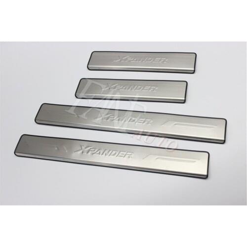 Car Styling Stainless Steel Led Door Sill Scuff Plate Guard Sills Protector Trim For Mitsubishi Xpander 2017-2019