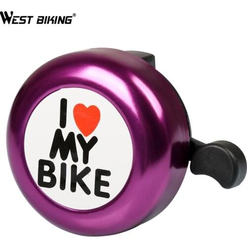 WEST BIKING Bike Bell Love Paintted Bicycle Handlebar Alarm Road MTB Cycling Alarm Loud Sound Warning Horn Bicycle Bell