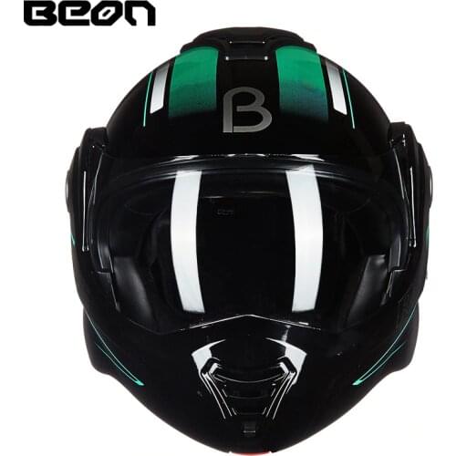 BEON Motorcycle filp up Helmet Double Lenses capacete motocross casco moto casque moto vintage 702