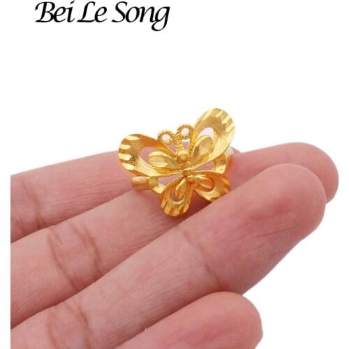 Womens rings Jewelry couple rings resizable ring African bridal rings gifts butter 24K gold color ring wedding bridal jewellery