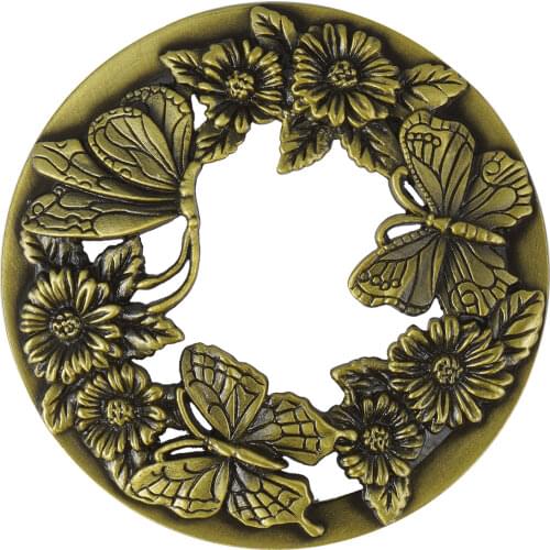 1 Flower Style Candle Jar Lid Vintage Bronze Candle Topper Cover DIY Wax Burner Box Cap Decorative Incense Pot Shade Sleeves Lid