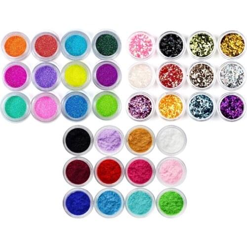 12 Colors Holographic Nail Art Sequins Flake Powder Colorful Shinning Paillette Pigment Makeup Supplies Manicure Decor