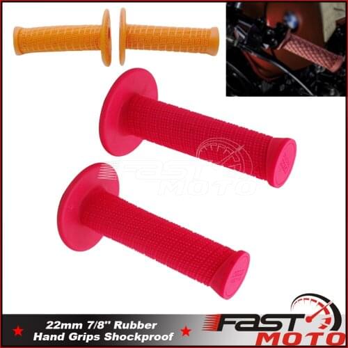 2Pcs Non Slip Rubber Bar End Thruster Grip 7/8' 22mm Motorcycle Handle Sleeve Handlebar Accessories Shockproof Grip For Kawasaki