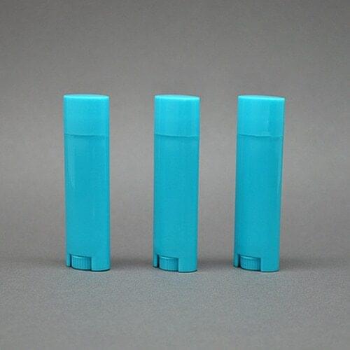 Lot of 20pcs Oval Lip Balm Tube 4.5g 0.15oz Deodorant Container Lotion Bar Twist Empty lipstick blue color