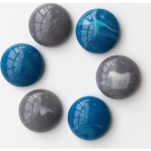 20 pieces/lot Diameter 20mm Round 3 Colors Resin Cabochon Domes Flat back beads DIY Jewelry Finding Cameo Pendant Setting E2008