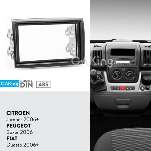 2DIN Car Fascia Radio Panel for CITROEN Jumper, Relay / PEUGEOT Boxer / FIAT Ducato 2006+ Dash Kit Adapter Facia Plate Bezel