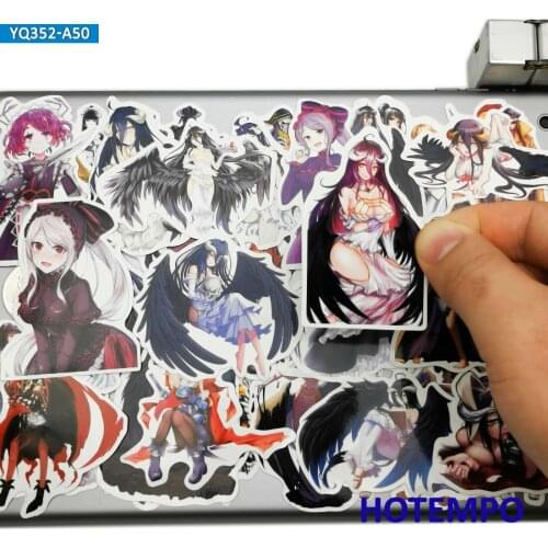 50pcs Bones Magic Makes Skull King of the Undead Anime Stickers Toys for Mobile Phone Laptop Suitcase Skateboard Cartoon Sticker