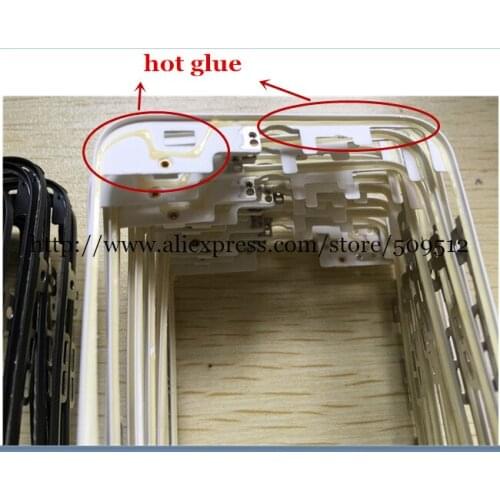 50pcs/lot 100% A quality Front Bezel with hot glue Middle Frame for iPhone 5s Mid Frame Chassis Bezel Touch Screen LCD free ship