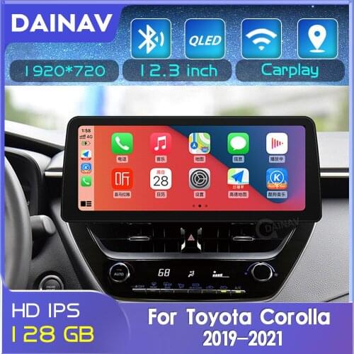 12.3 Inch 128G For Toyota Corolla 2019-2021 Car Android Radio Stereo Multimedia Player GPS Navigation Carplay DVD IPS Head