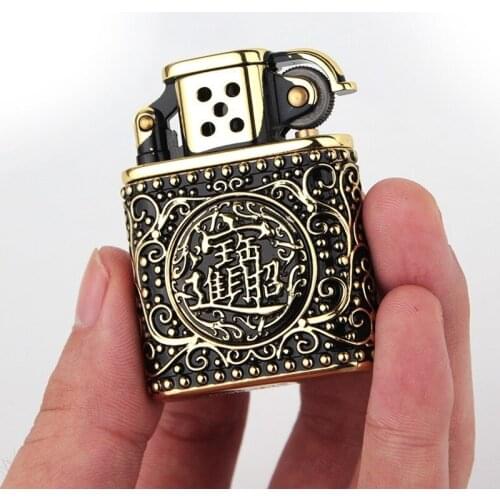 Armor Fortune and Treasure High-grade Pure Copper Kerosene Lighter Smoking Accessories for Weed Regalos Para Hombre Originales