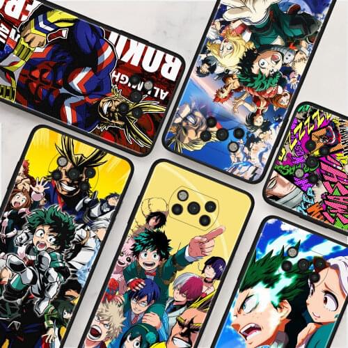 My Hero Academia Cover for Xiaomi Mi Poco X3 NFC M3 X3 Pro F3 F1 9T 10 11 Ultra Note 10 10T 5G A2 Lite Cell Phone Case