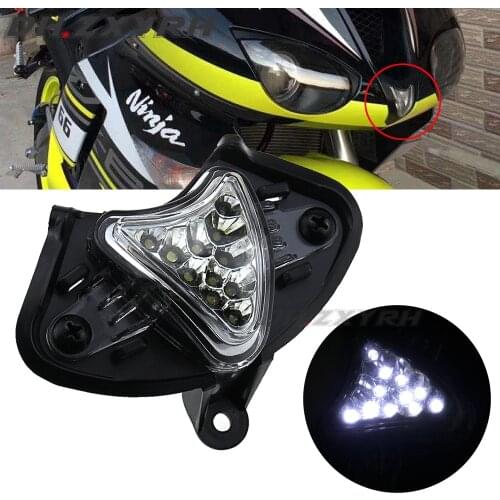 For KAWASAKI ZX-6R ZX6R 2007 2008 Headlight Headlamp Fog Lamp Front Head Light LED Front Center Light