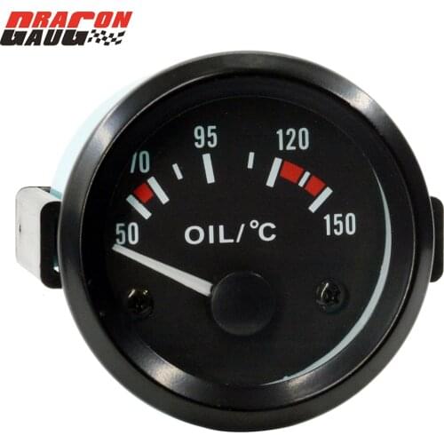 Dragon gauge 2 inch 52mm Car gauge black Shell modification accessories racing meter oil temp temperature Meter gauge pods