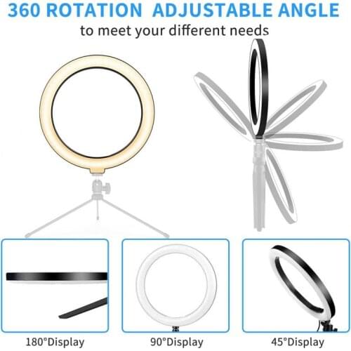 2.7/4.8/6 Inch Ring Light - Rovtop LED Camera Selfie Light Ring for iPhone Tripod and Phone Holder for Video Photography