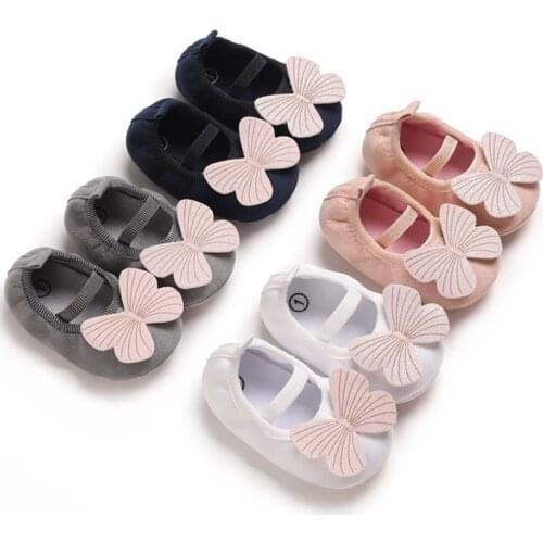 Cute 3D Butterfly First Walkers Soft Sole Crib Shoes Girls Boys Sneakers Princess Prewalker Infant Baby Shoes