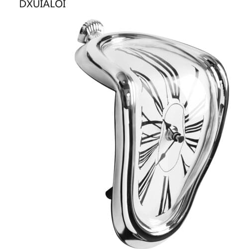 The wall clock home decoration accessories modern design with Roman numerals is a surrealist Italian wall watch in the wall