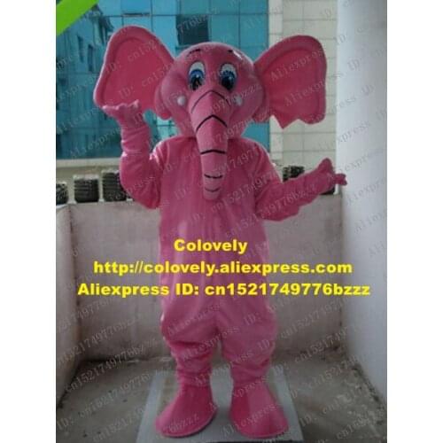 Fancy Pink Elephant Mascot Costume Mascotte Elephish Elephould Like Adult With Big Flabellate Ears Blue Eyes No.962 Free Ship