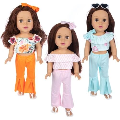 20021 New Off Shoulder Suits Fit For 45cm American Girl Doll 18 Inch Doll Clothes And Accessories