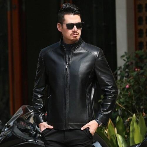 Plus Size 8xl 7xl Autumn And Winter Slim Motorcycle Genuine Leather Coats Mens Casual Coat Mens Genuine Leather Jacket Fashion