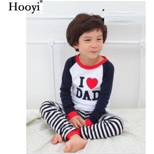 Hot Sale Boys Girls Pajamas Sleep Suits Kids T-shirts Pants 100% COTTON Tops Trousers random design