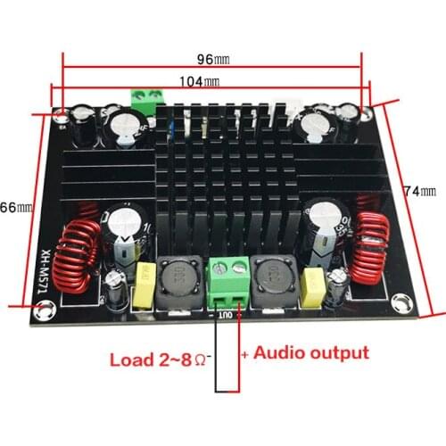 KYYSLB 150W Digital High Power Amplifier Board DC12V-24V Subwoofer Trolley Box High Power Amplifier Board Square Dance