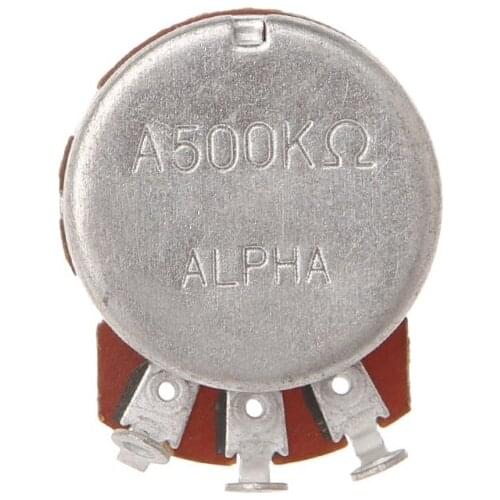 A500K Potentiometer Splined Pot Electric Guitar Bass Effect Amp Tone Volume Shaft15mm Parts Diameter24mm