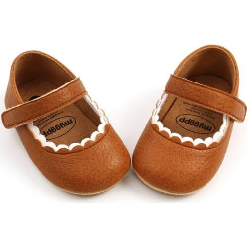 Baby Casual Shoes Newborn PU Shoes Cute Infant Spring Autumn Soft-Soled Non-Slip Girls Princess Shoes