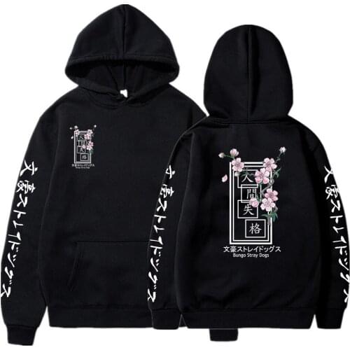 Anime Bungo Stray Dogs Logo Priting Dazai Osamu Pullover Hooded Sweatshirts